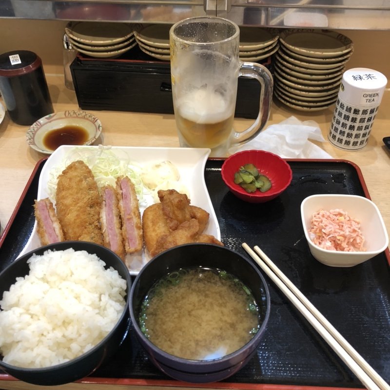ミックスフライ定食(大戸屋ごはん処 アクロスモール新鎌ケ谷店)