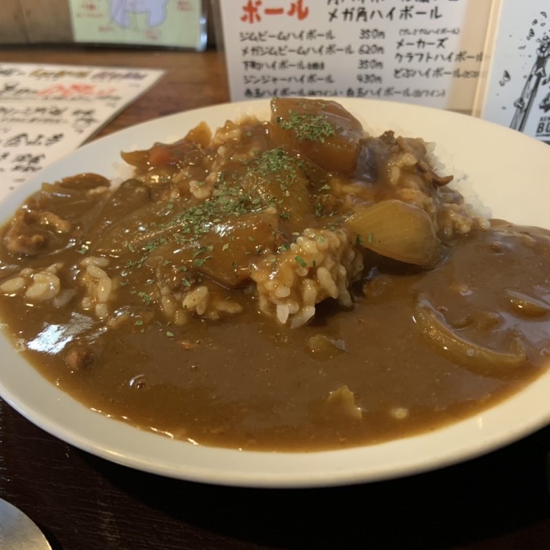 もつ煮カレー定食(浦野屋 やきとんてるてる)