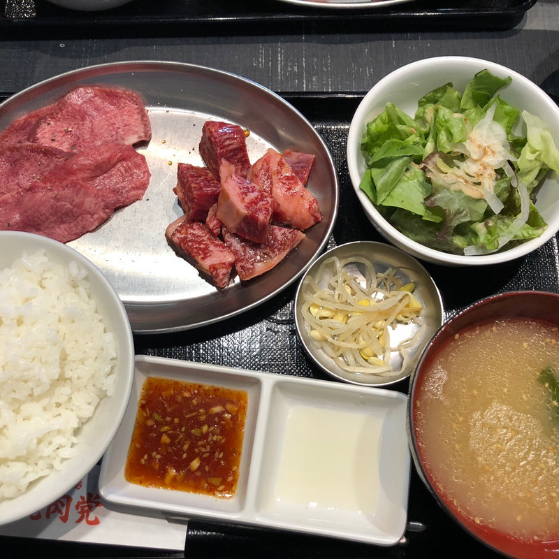 上タン＋切り落とし定食(日本焼肉党 浅草橋西口店)