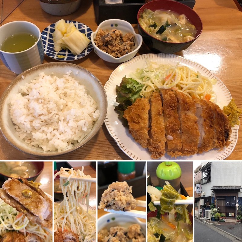 Aとんかつ定食(食事処門一)