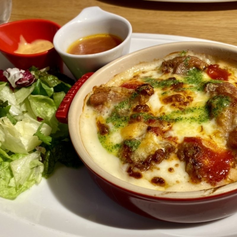 チキンとバジルのクリームドリア(むさしの森珈琲)