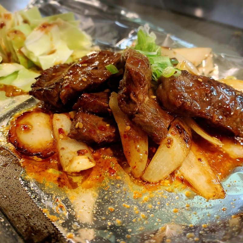 牛ハラミの鉄板焼(鉄板焼屋 田吾 )