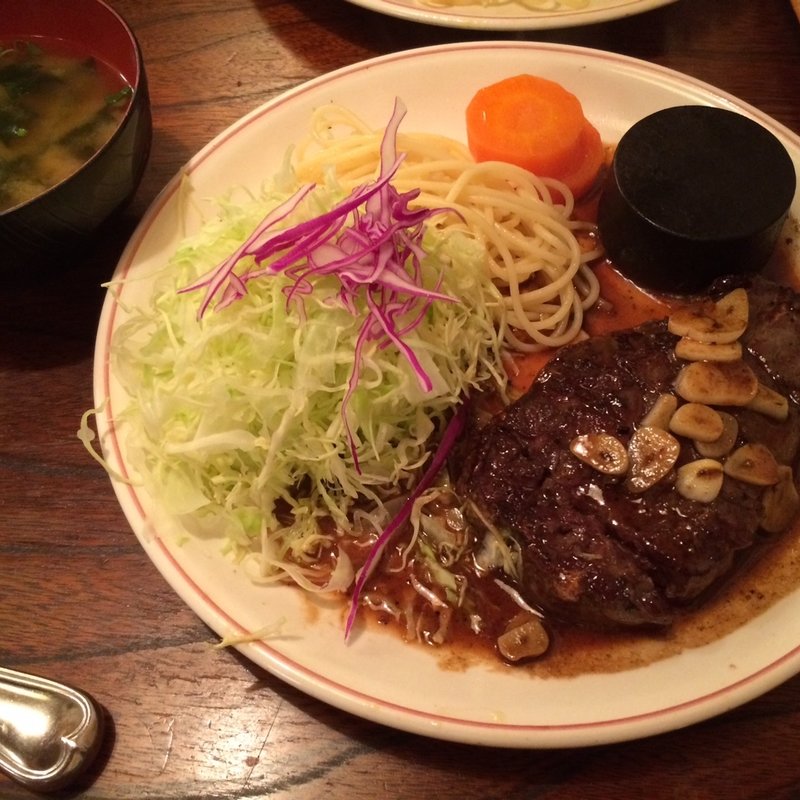 元祖ガーリックステーキ ちょっと大きめ定食(住吉沼津店)