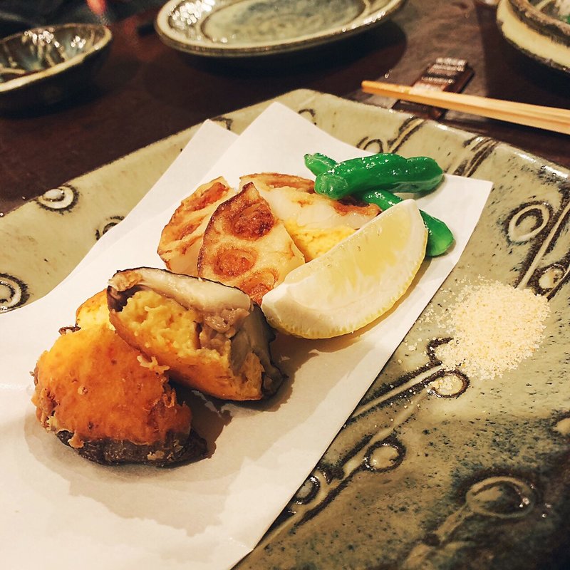 蓮根と椎茸の海老しんじょう(孫ヱ門)