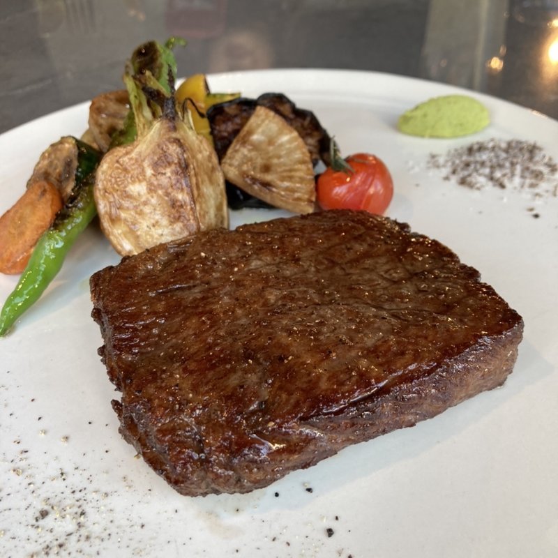 厳選米沢牛のステーキプレート（120g） (米沢牛上杉　銀座本店)