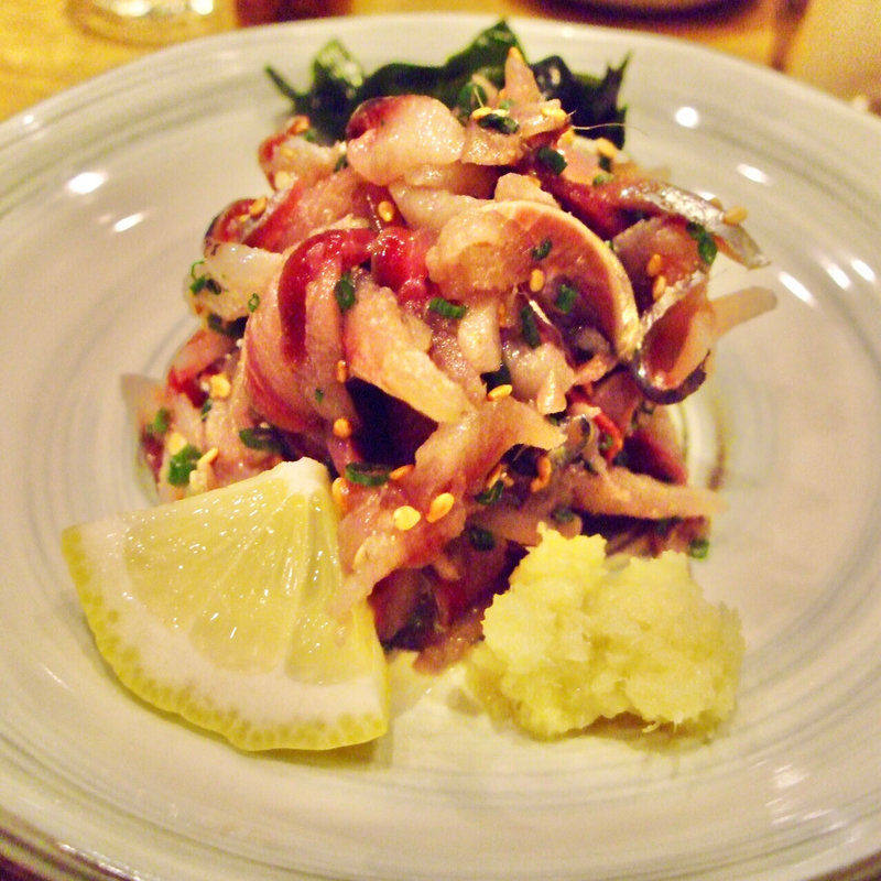 刺身又はフライのハーフ追加(新宿割烹 中嶋)