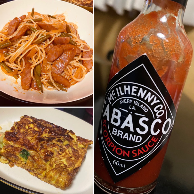 ナポリタン&卵焼き(自宅)