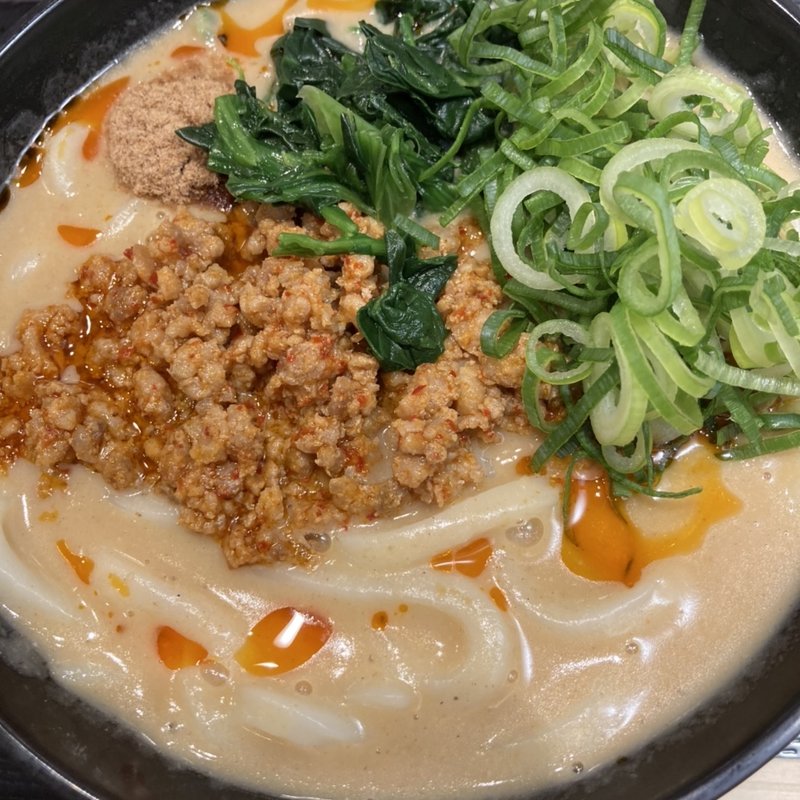 うま辛坦々うどん(丸亀製麺名古屋スパイラルタワーズ)