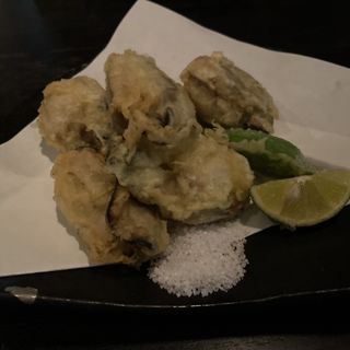 牡蠣の天ぷら(軽井沢 川上庵)