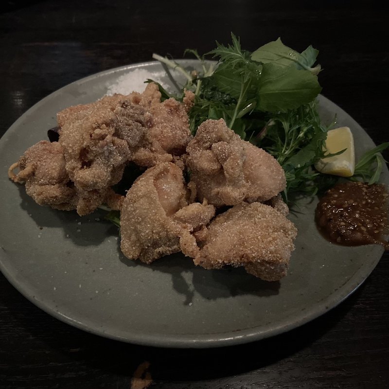鷄もも肉の蕎麦粉揚げ(軽井沢 川上庵)