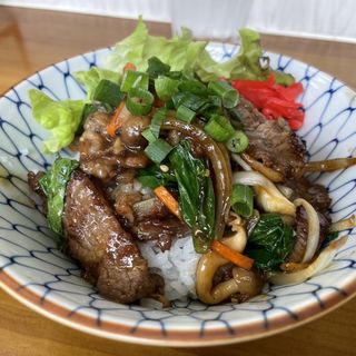 牛肩ロースの焼肉丼(ラーメン専科 竹末食堂)