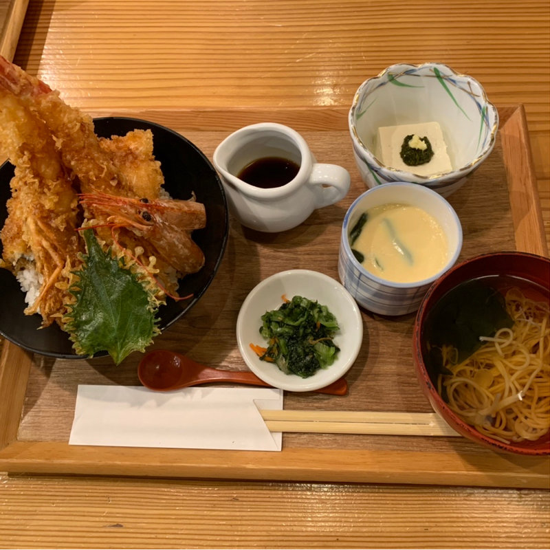三陸穴子と海老の天丼(奥州ろばた センダイエキ天海 )