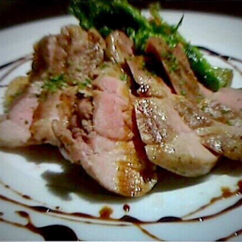 宮城県登米産 カテキン豚のグリルステーキ(Japanese Garcon 宴 utage)