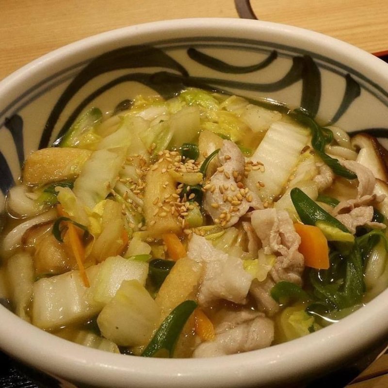 ちゃんぽんうどん(とり天ぶっかけと鴨釜うどん 麺匠 やしま)