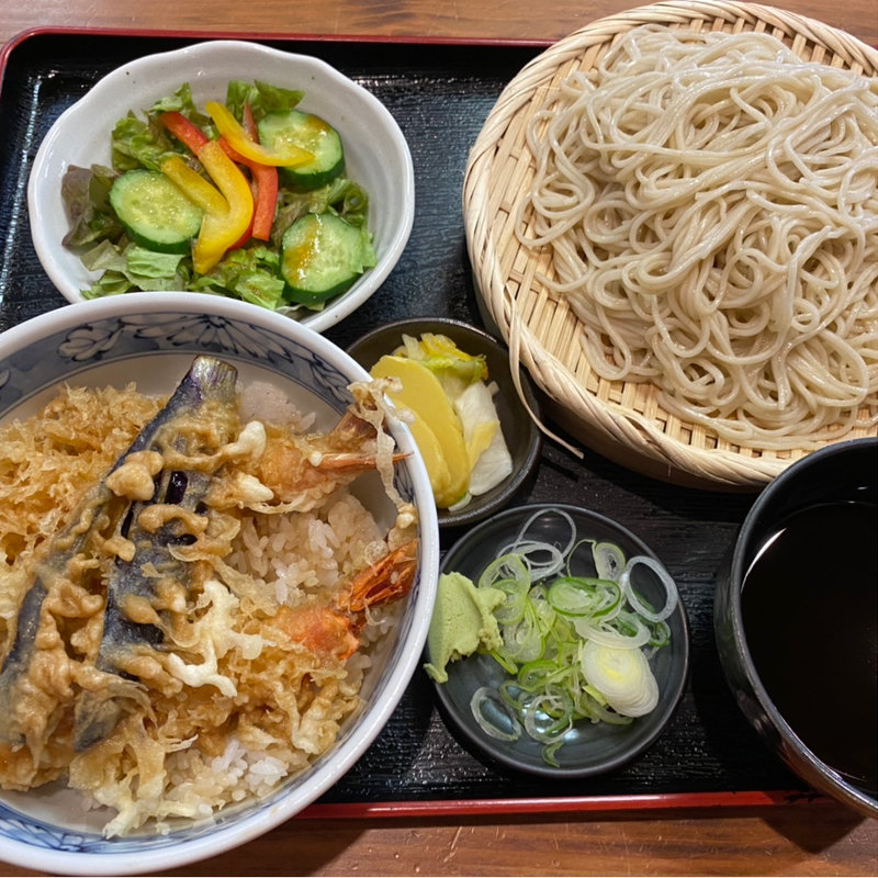 天丼＋蕎麦セット(一徳庵)
