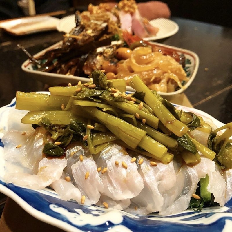 平目と花わさびの和え物(乍旨司 )