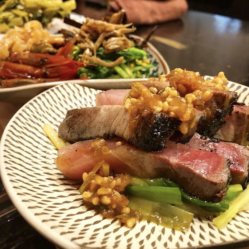 ぶり焼霜　島らっきょダレ(乍旨司 )