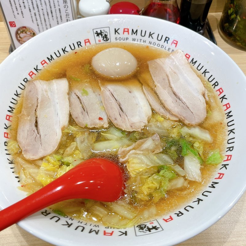 小チャーシュー煮玉子ラーメン(どうとんぼり神座 阪急三番街店)