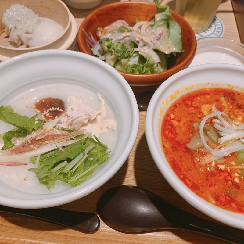 ハーフ&ハーフセット(おかゆと麺の店 粥餐庁 東武池袋店)