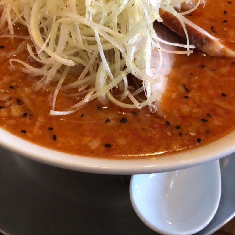 辛いネギ味噌ラーメン(手打ちラーメン谷家)