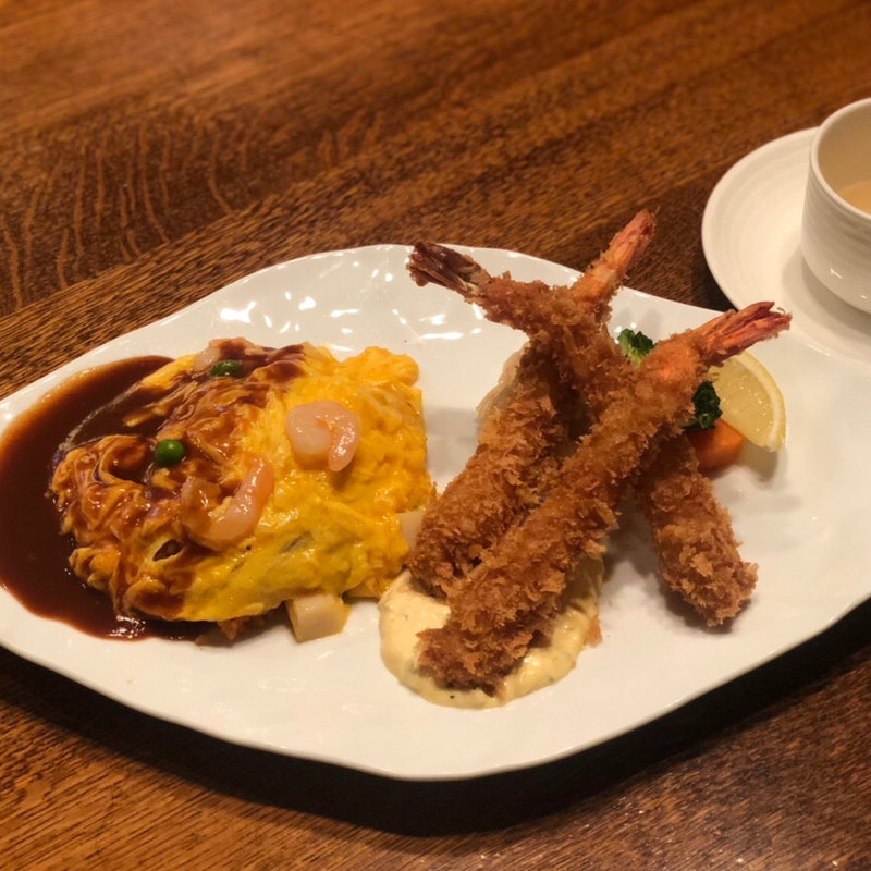 ワンプレートミックス（オムレツライスとシーフードコロッケ）(グリル満点星　新宿店)