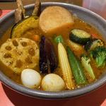 いももちと彩り野菜カリー(トマトスープ)(Curry&Cafe SAMA 神田)