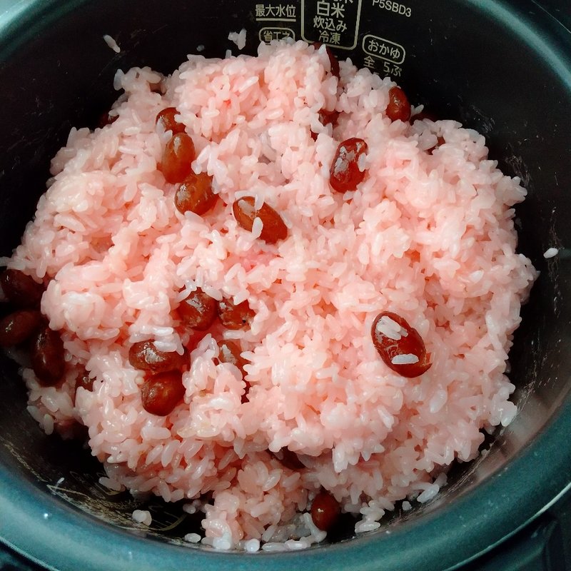 甘納豆のお赤飯(自宅)