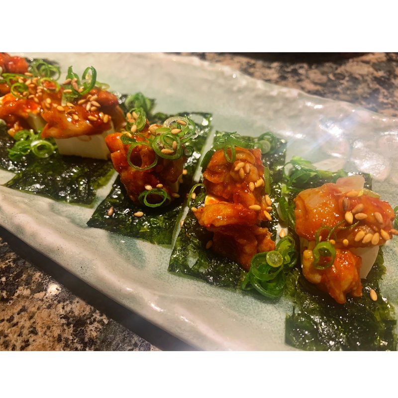 クリームチーズチャンジャ(炭火焼鳥 五番蔵)