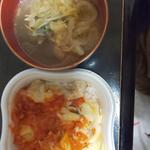 鶏チーズ丼&しゃきしゃき野菜スープ(コンビニ)