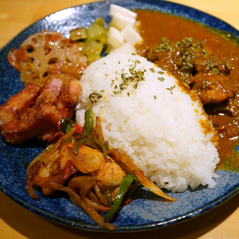 ネギ好きにはたまらない、ねぎまカレープレート(ヤマギシパーキング)