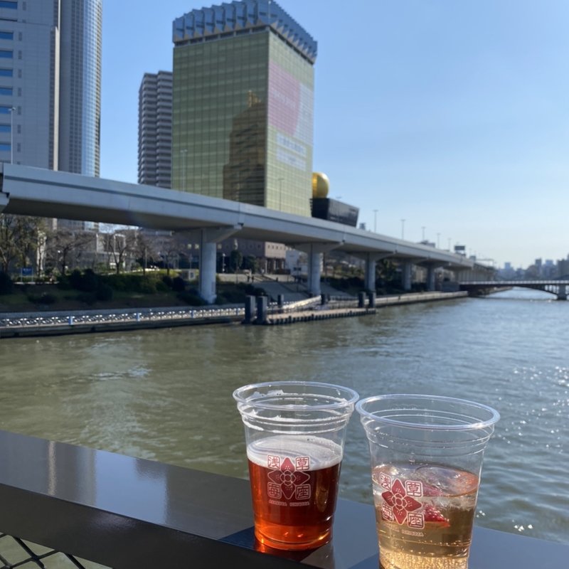 苺ビール&苺ハイボール(浅草苺座)