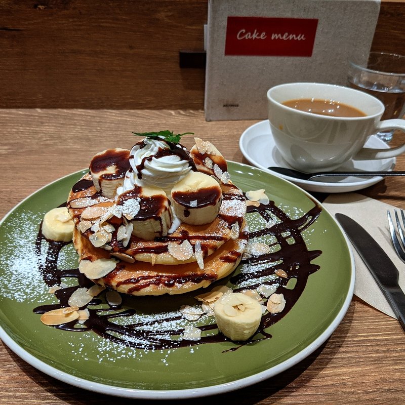 チョコバナナパンケーキ(コラソンカフェ)