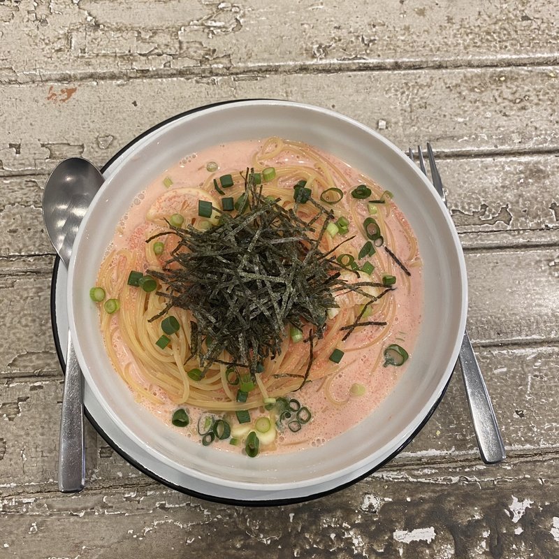 明太クリームパスタ(cm2cafe)