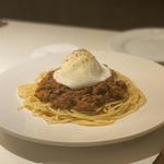 羊肉のラグー 自家製ブッラータのスパゲッティーニ