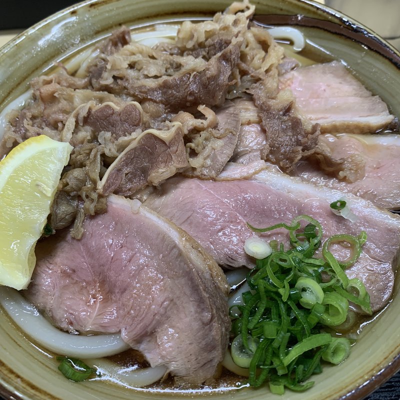 肉鴨ぶっかけうどん(いけこうどん)