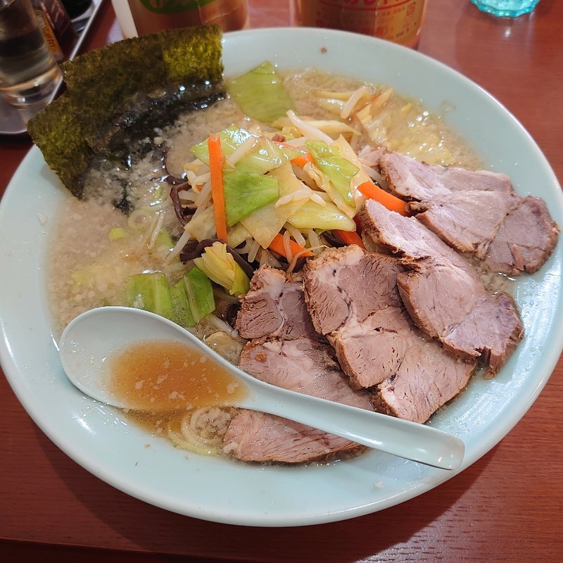 野菜ラーメン＋チャーシュー増し(ラーメンショップ)