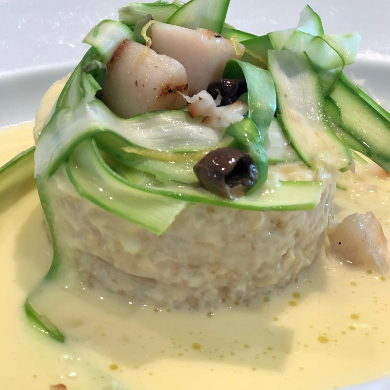 ホタテとアスパラガスのレモンリゾット(DEAN & DELUCA 有楽町)