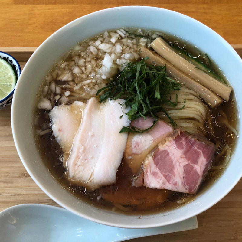 冷製醤油そば(自家製麺と定食 弦乃月)