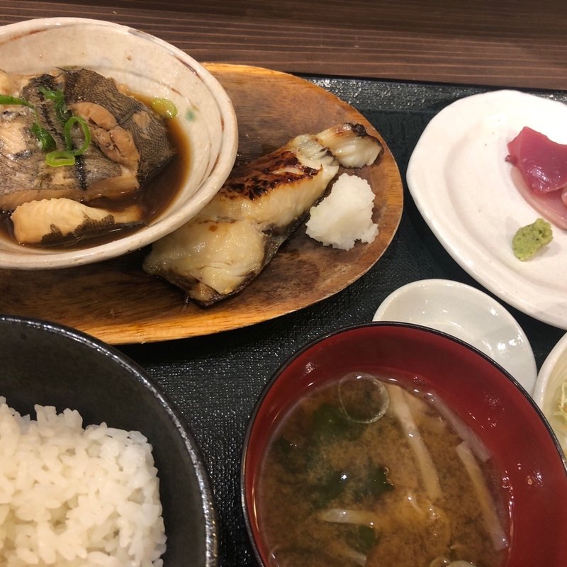 かれい煮付とめだい西京焼(銀座漁港 快海)