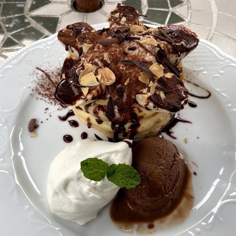 チョコレートのパンケーキ(カフェ アンジェ)