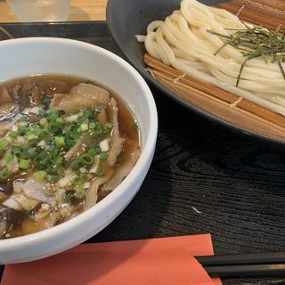 肉汁つけうどん&野菜天ぷら(うどん処　おはな)