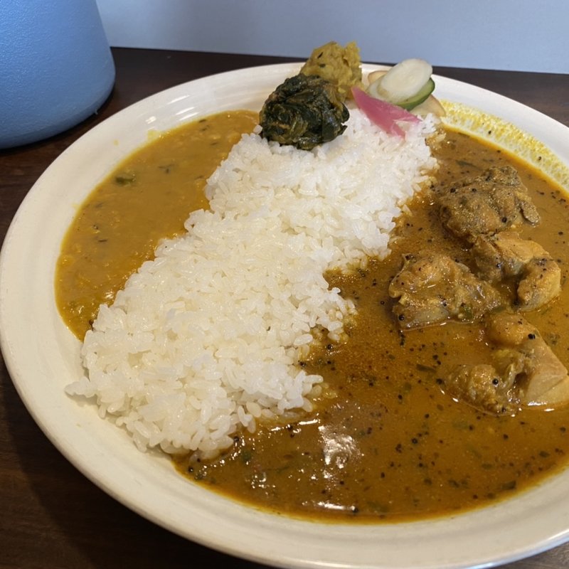 チキンカレー セット(カレー＆オリエンタルバル 桃の実)