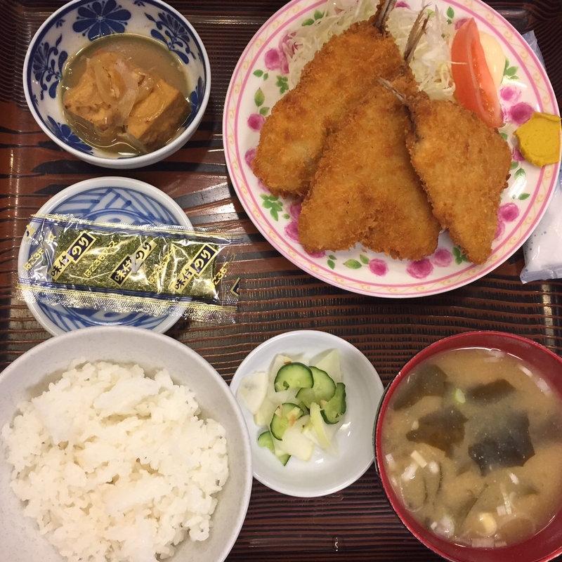 アジフライ定食(米代)