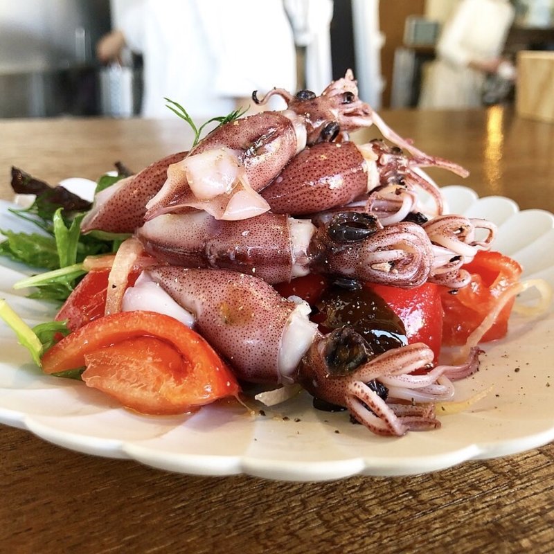 ホタルイカとトマトのマリネ(九時五時)