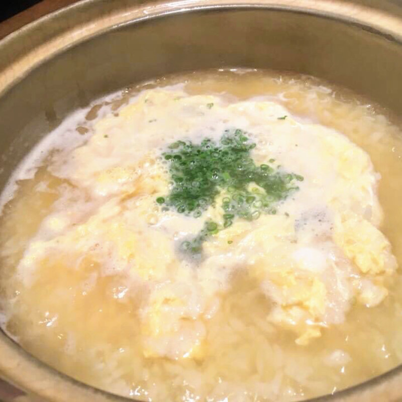 のどぐろ出汁で食べる雑炊(銀座 中俣)