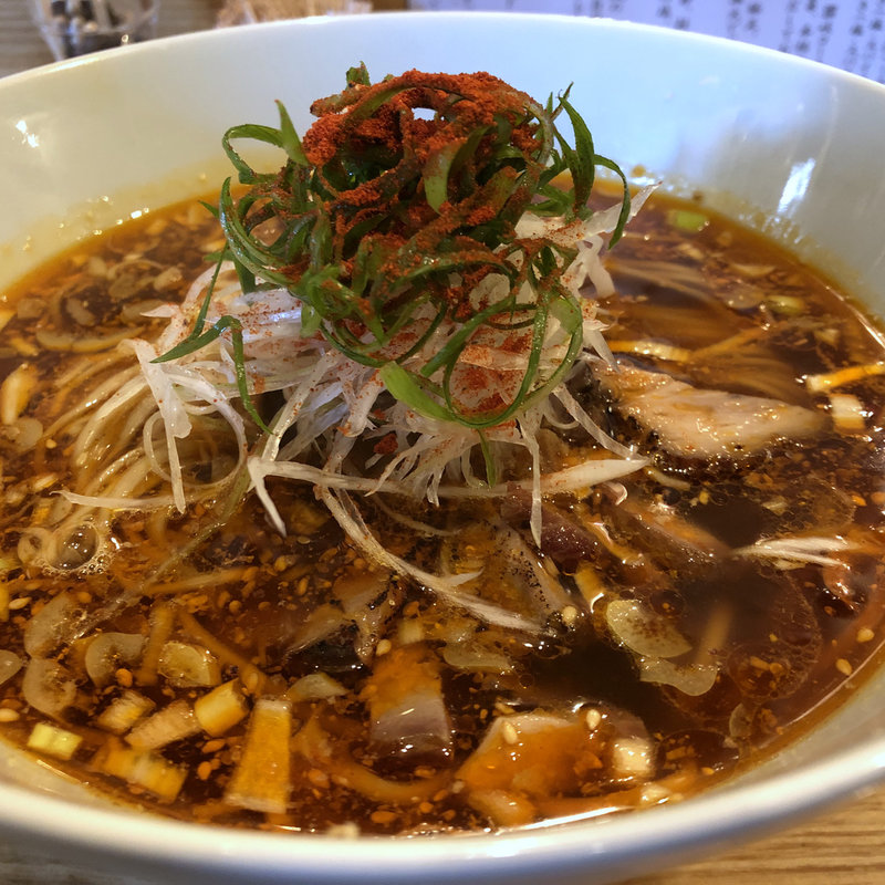 辛味そば醤油細麺ネギ(地球の中華そば)