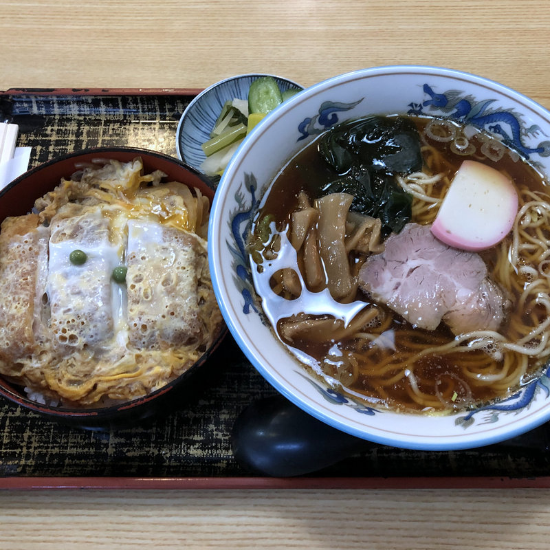 カツ丼+ラーメンセット(尾張屋)