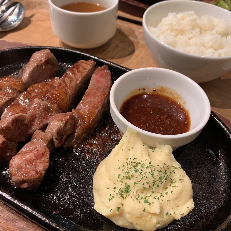 メキシカンビーフ150gステーキ　ライススープセット(Kitchen & Market)