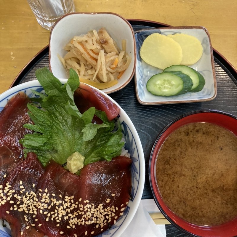 鮪づけ丼セット(アサヒヤ)