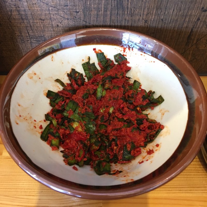 ニラ辛子(無料)(豚旨うま屋ラーメン 長久手店 )